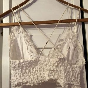 Free People Adella White Bralette M
